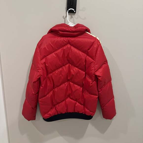 💋GUCCI Red Floral Stripe Padded Down Puffer Bomber Jacket 002 - Picture 4 of 4